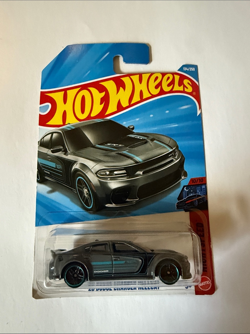 Hot Wheels Gray & Teal Dodge Charger Toy Car